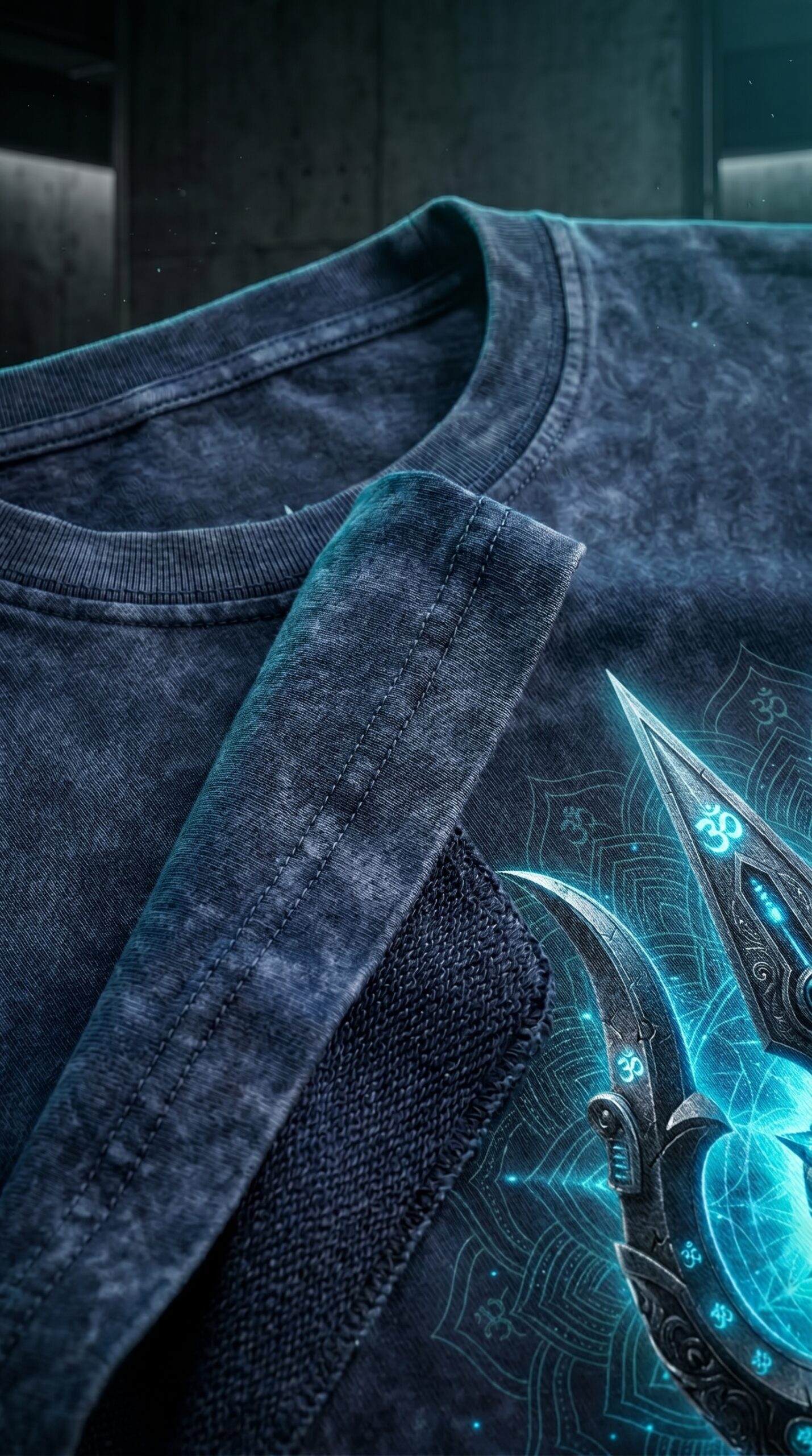 Trishul Glow Edition Acid Wash Oversized Tee - Image 7