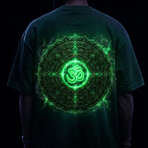 Divine Energy Glow Edition Oversized T-Shirt – 220 GSM French Terry Cotton