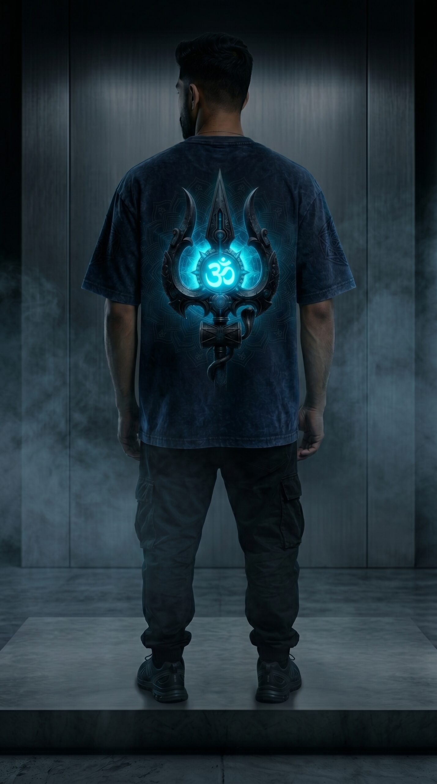 Trishul Glow Edition Acid Wash Oversized Tee - Image 3