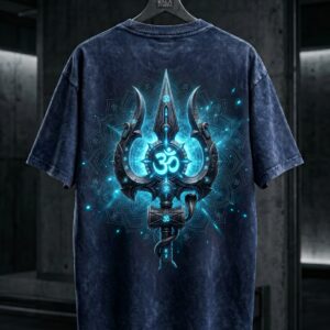 Trishul Glow Edition Acid Wash Oversized Tee