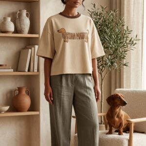 Hakuna Matata – Dog Lover Cropped Oversized Tee